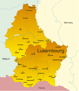 map of luxembourg europe