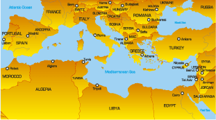 map of europe showing best mediterranean locations