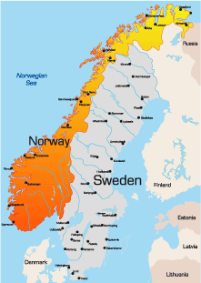 map of norway europe