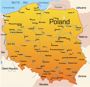 map of poland europe