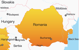 map of romania europe