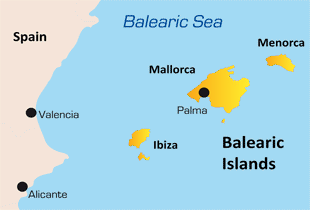 map of balearic islands europe