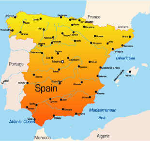 map of spain europe