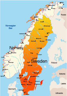 map of sweden europe