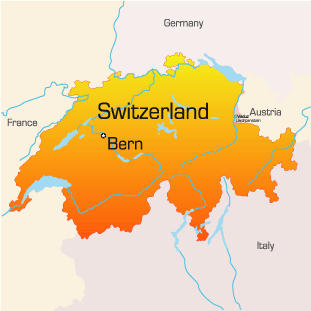 map of switzerland europe