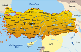 map of turkey europe
