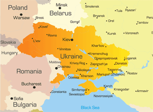 map of ukraine europe