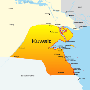 map of kuwait middle east