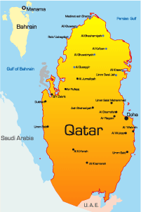 map of qatar middle east