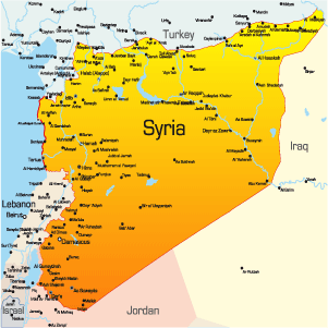 map of syria middle east