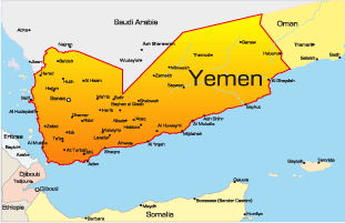 map of yemen middle east