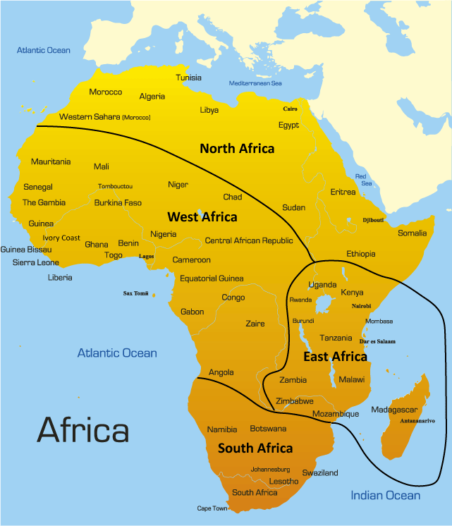 africa travel map