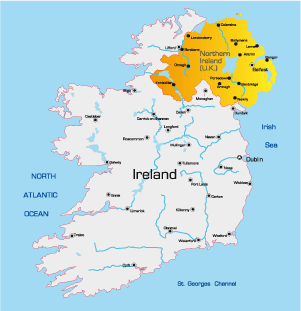 map of northern ireland europe