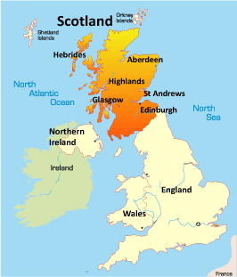 map of scotland europe